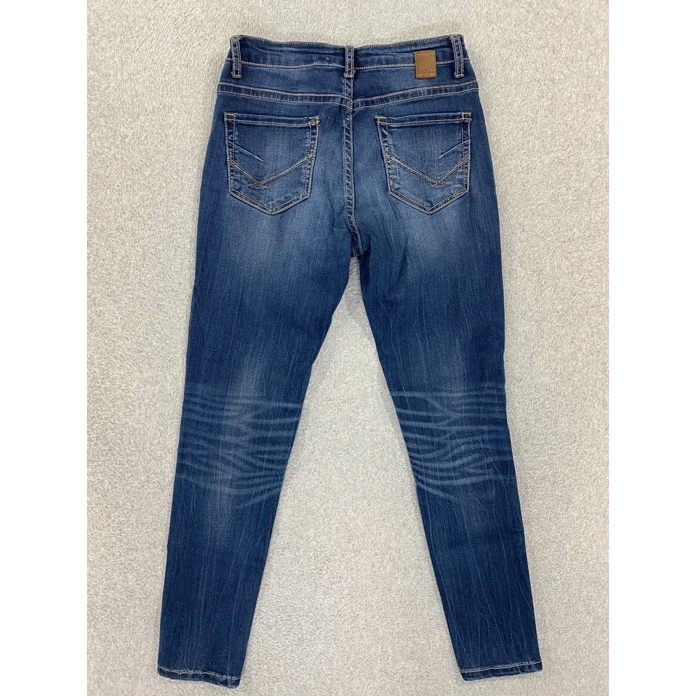 BKE Denim Stella High Rise Ankle Skinny Jeans Womens 27 (27x28.5) Stretch Blue